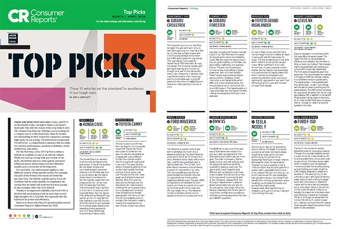 Consumer Reports Top Picks | Grand Forks Subaru in Grand Forks ND