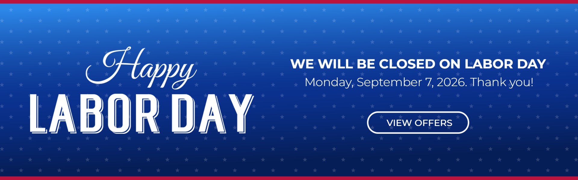 Closed for Labor Day
